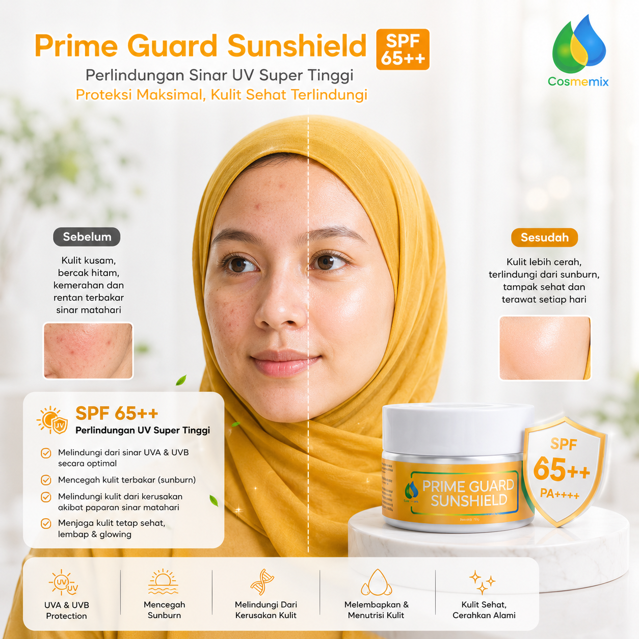 Cosmemix Day SPF 65+ Hiper Guad (10gr)