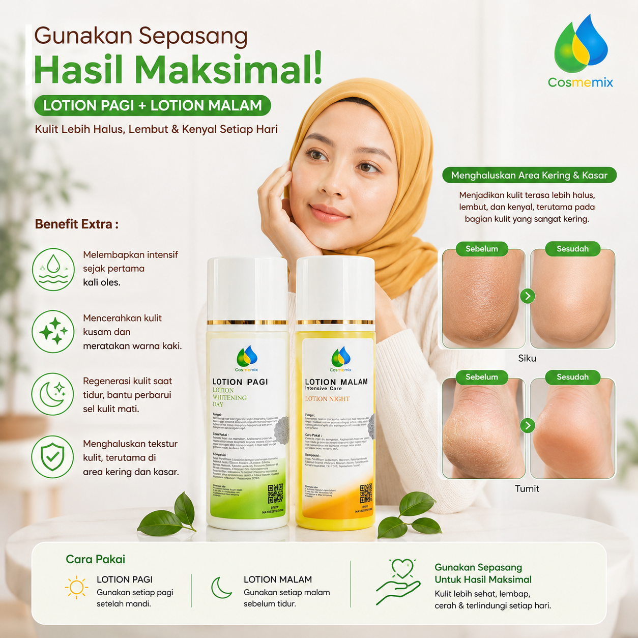 Cosmemix Lotion Siang dan Malam
