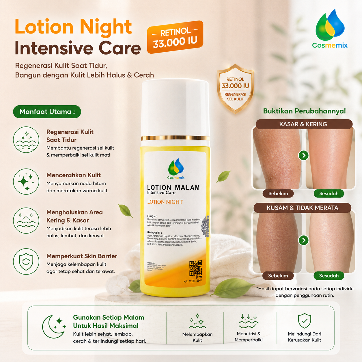 Cosmemix Lotion Malam (100ml)