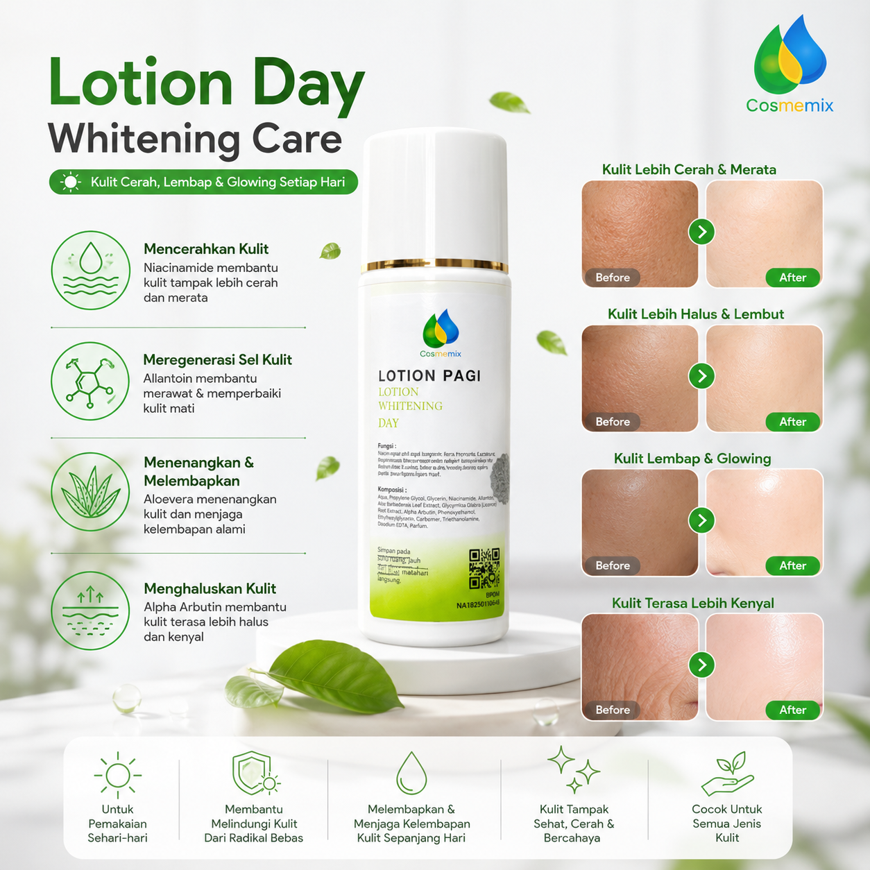 Cosmemix Lotion Day Whitening (100ml)