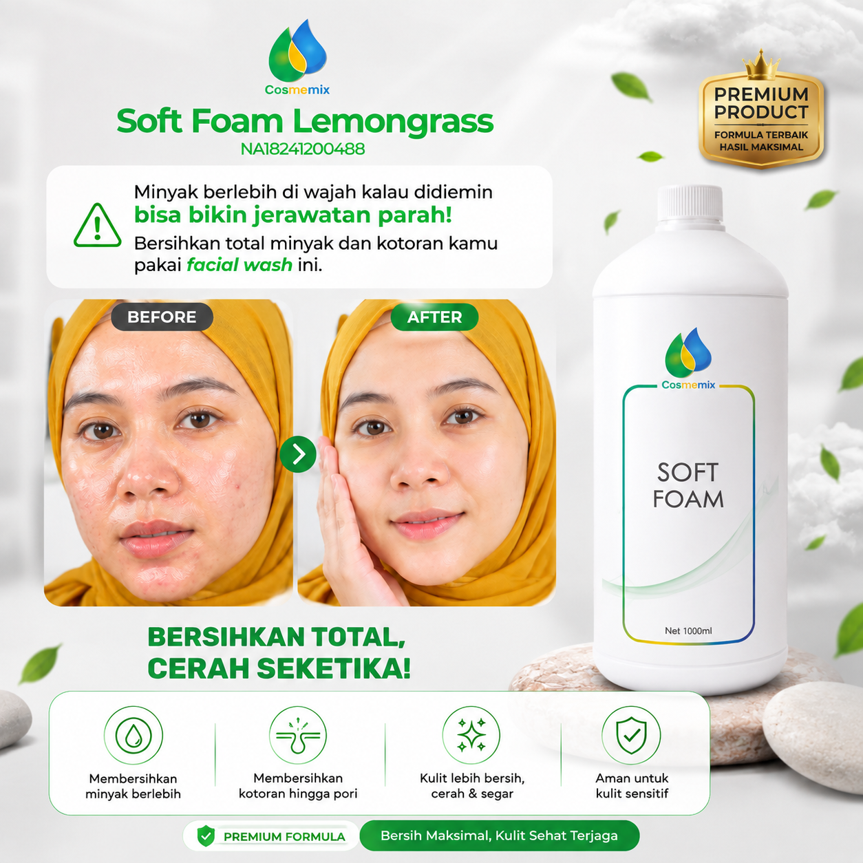 Cosmemix 1 Liter Soft Foam (Pre Order)
