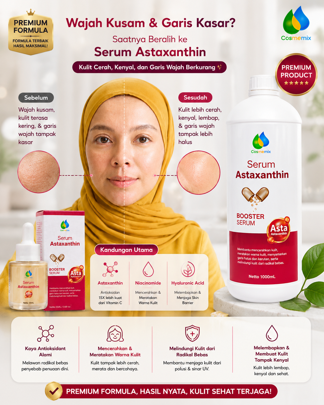 Cosmemix 1 Liter Astaxanthin (Pre Order)