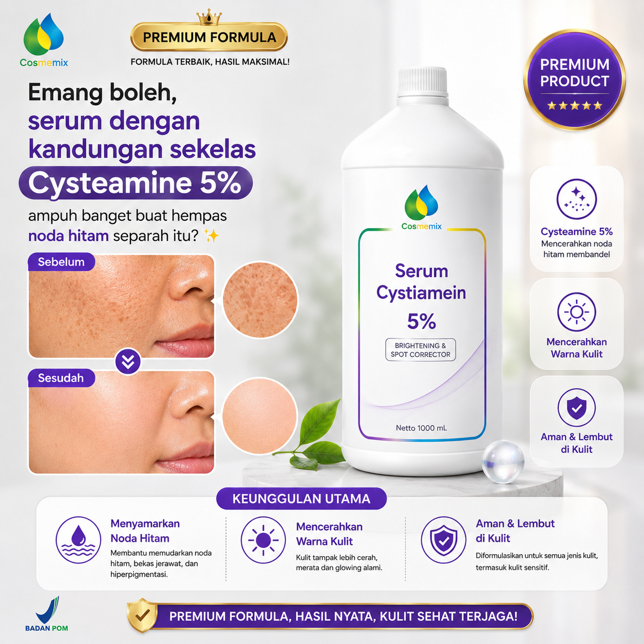 Cosmemix 1 Liter Cysteamin Serum (Pre Order)