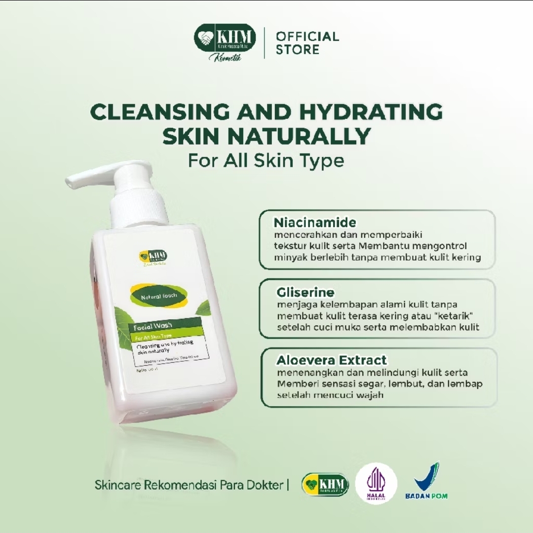 Natural touch facial wash